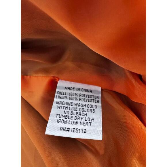 Ring Of Fire Black Back Graphic Skull Headdress Ribbed Cuffs Bomber Jacket Large - Picture 6 of 13